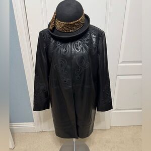 NWT CHICOS FAUX LEATHER TOPPER SIZE 3 or XL